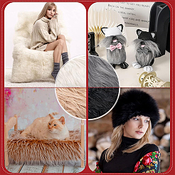 1Pc Artificial Wool Fabric for Christmas&nbsp;AJEW-GF0011-13E