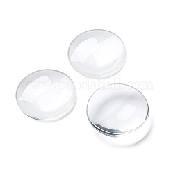 クリアガラスカボション  半円/ドーム  透明  34.5~35x7.5mm  50個/箱&nbsp;GGLA-CD0001-05