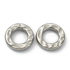 変色しない304ステンレススチール製リンクリング  ハンマー  丸いリング  ステンレス鋼色  12.1x2.7mm  内径：6.5mm&nbsp;STAS-E191-12P