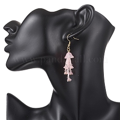Glass Seed & Glass Beaded Dangle Earrings&nbsp;EJEW-MZ00687