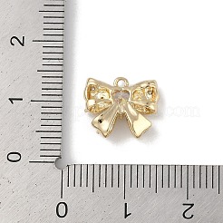 Brass Micro Pave Clear Cubic Zirconia Charms&nbsp;KK-Z065-04G