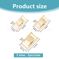 15Pcs 3 Styles Brass Watch Band Clasps&nbsp;KK-DC0004-52G