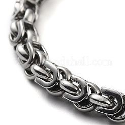 Non-Tarnish 201 Stainless Steel Rope Chain Bracelet&nbsp;BJEW-Z023-03C