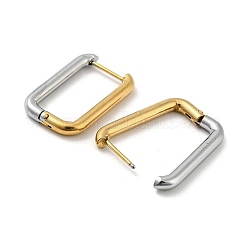 Two Tone 304 Stainless Steel Hoop Earrings&nbsp;EJEW-K257-02A-GP