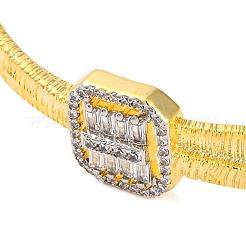 Square Rack Plating Brass Micro Pave Cubic Zirconia Bracelets&nbsp;BJEW-M040-25G