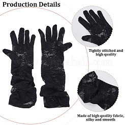 Polyester Long Lace Gloves&nbsp;AJEW-WH20011-94A