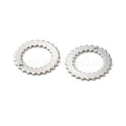 リング真鍮チャーム  ニッケルフリー  長持ちメッキ  ラックめっき  プラチナ  14x0.7mm  穴：1mm&nbsp;KK-G480-03P