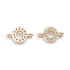 Brass Micro Pave Cubic Zirconia Letter Links&nbsp;ZIRC-I042-16G-O