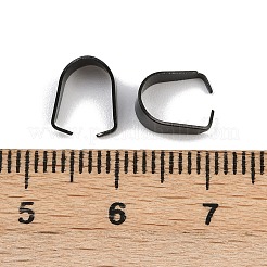 304ステンレススチールスナップオンベイル  ブラック  8.5x4mm&nbsp;STAS-C135-01B-EB