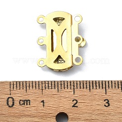 イオンプレーティング(IP) 304 ステンレススチールボックス留め金  18KGP本金メッキ  19x15.5mm  穴：1.6mm&nbsp;STAS-Q318-01G