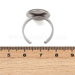 304 Stainless Steel Cuff Ring Components&nbsp;STAS-D372-07P-05