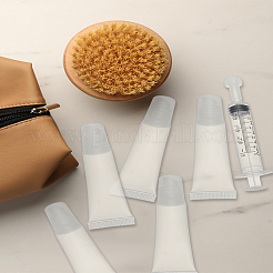 5セット DIY プラスチック 空の口紅ボトル  リップグロスチューブ  リップバームチューブ  キャップ付き  キャップ付きプラスチック使い捨て測定シリンジ1個付き  科学研究室用  透明  8.6x3x1.85cm&nbsp;MRMJ-LP0001-21