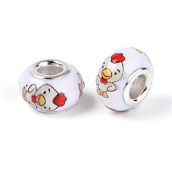 Opaque Resin European Beads&nbsp;RPDL-T004-01N