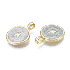 Rack Plating Alloy Enamel Pendants&nbsp;ENAM-T012-09