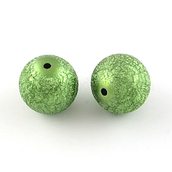 クレープのような外部のアクリルビーズ  ラウンド  ミックスカラー  20mm  穴：2mm  約105個/500g&nbsp;ACRP-R005-20mm-M