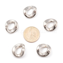 CCBプラスチックビーズ  リング  ニッケルカーラ  約21.5mm長  23 mm幅  厚さ3.5mm  穴：12x10mm&nbsp;PCCBH-271Y
