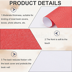 6 Sheets 3 Colors Linen Book Covers&nbsp;DIY-CP0010-66