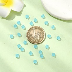プレシオサ®クリスタルビーズ  チェコクリスタル  双円錐形(451 69 302 ロンデル)  60010 840 アクアボヘミカマット  4mm  穴：0.8mm&nbsp;X-PRC-BA4-60010-840