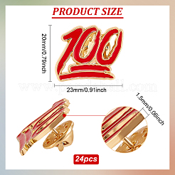 合金ブローチ24個  エナメルピン  数100  ゴールドカラー  20x23x1.5mm&nbsp;AJEW-FG0004-20
