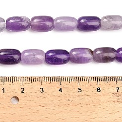 天然石アメジストビーズ連売り  コラム  12~13x8~9mm  穴：1.2mm  約26個/連  15.67''（39.8センチメートル）&nbsp;G-H319-A02-01