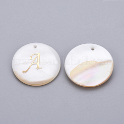 Freshwater Shell Pendants&nbsp;SHEL-Q018-01-G