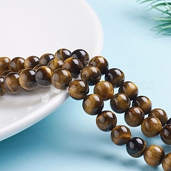 Round Tiger Eye Beads Strands&nbsp;Z0RQT013