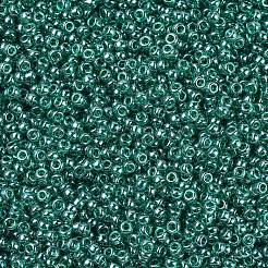 MIYUKIラウンドロカイユビーズ  日本製シードビーズ  (rr322) 透明なエメラルドの光沢  11/0  2x1.3mm  穴：0.8mm  約1100PCS /ボトル  10 G /ボトル&nbsp;SEED-JP0008-RR0322