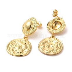 Human Shape Brass Dangle Stud Earrings&nbsp;EJEW-G382-13G
