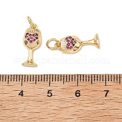 SHEGRACE Brass Micro Pave Cubic Zirconia Pendants&nbsp;XGRQ2C348-406G