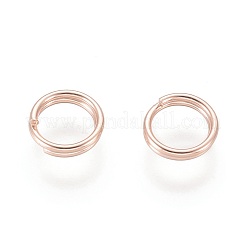 304ステンレススプリットリング  ダブルループ丸カン  ローズゴールド  5x1mm  内径：3.8mm  単線：0.5mm&nbsp;X-STAS-P223-22RG-01