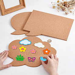 3Pcs 3 Styles Speech Bubble Shape Cork Memo Board Sets&nbsp;DIY-WH0504-933