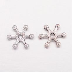 Tibetan Style Alloy Snowflake Beads&nbsp;X-TIBEB-S006-AS-FF
