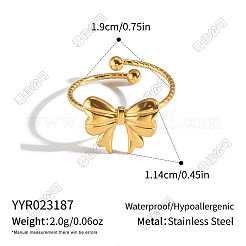 304 Stainless Steel Cuff Open Rings for Women&nbsp;TI6935