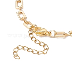 Brass Rectangle Link Chain Bracelets for Women Men&nbsp;BJEW-JB11458-01