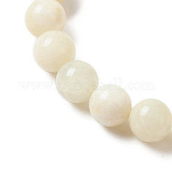Natural Rainbow Moonstone Round Beaded Stretch Bracelet&nbsp;BJEW-JB03683-04