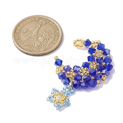 Imitation Austrian Crystal 5301 Glass & TOHO Round Seed Beaded Pendant&nbsp;PALLOY-MZ00179