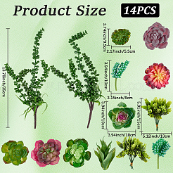 PVC Artificial Succulent Plant&nbsp;AJEW-SP0004-35A
