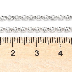 変色しにくい304ステンレススチールのローロチェーンネックレス  カニカン付き  ステンレス鋼色  23.6インチ（60cm）&nbsp;NJEW-JN01228-03