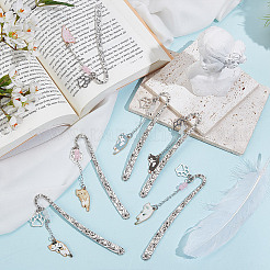 6Pcs Alloy Cat Shape Bookmark&nbsp;AJEW-DR00017