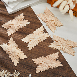Rubber Wood Carved Onlay Applique&nbsp;AJEW-WH0794-72