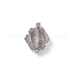 5Pcs 5 Colors Electroplate Glass Snowflake Charms&nbsp;PALLOY-JF04342-02