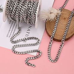 Tarnish Resistant Men's Jewelry Making 201 Stainless Steel Curb Chains&nbsp;CHS-A003B-1.8mm