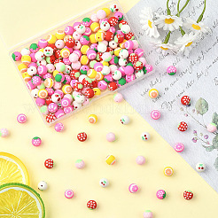 180Pcs 6 Colors Fruits Theme Handmade Polymer Clay Beads&nbsp;CLAY-SC0002-59