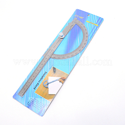 ステンレス鋼の分度器定規  0-180°/15cm  ステンレス鋼色  283x84x13.5mm&nbsp;TOOL-WH0021-07