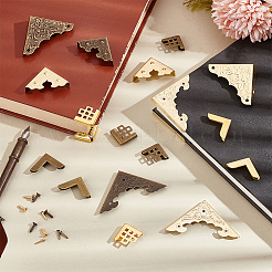 100Pcs 10 Styles Iron Book Corner Guards&nbsp;FIND-PH0020-50