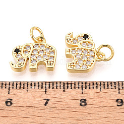 Brass Micro Pave Cubic Zirconia Charms&nbsp;KK-N257-68G
