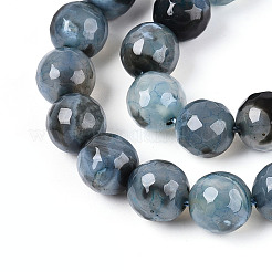 Dyed & Heated Natural Fire Crackle Agate Beads Strands&nbsp;G-N359-01B-03