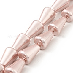 電気めっきシェルパールビーズ連売り  洗練された  コーン  ミックスカラー  15~17x10~10.5mm  穴：0.6mm  約22個/連  16.14インチ（41cm）&nbsp;BSHE-G027-06