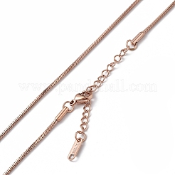 Ion Plating(IP) 304 Stainless Steel Round Snake Chain Necklace for Men Women&nbsp;NJEW-K245-012D
