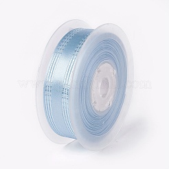 片面ポリエステルサテンリボン  テクスチャエッジ付き  ライトブルー  1-1/2インチ（38mm）  約50ヤード/ロール（45.72メートル/ロール）&nbsp;SRIB-L041-38mm-A232